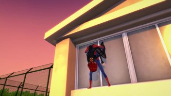   Marvel Porn Comics Black Widow vs Spider-Man bermain keras di balkoni Kemaluan segar Xxx
