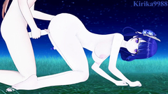   Raiden Shogun dan Aether Menikmati Seks Seksual Yang Keterlaluan di The Meadow.  Genshin Impact Sesat animasi lucah
